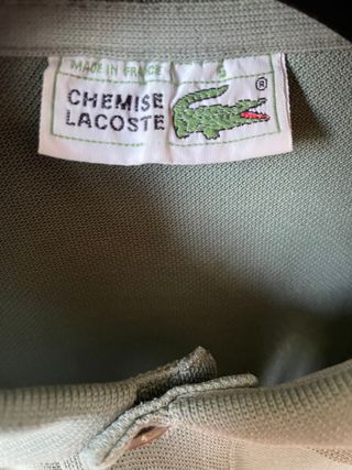 Polo Vintage Chemise Lacoste 100% Cotone Piqué L