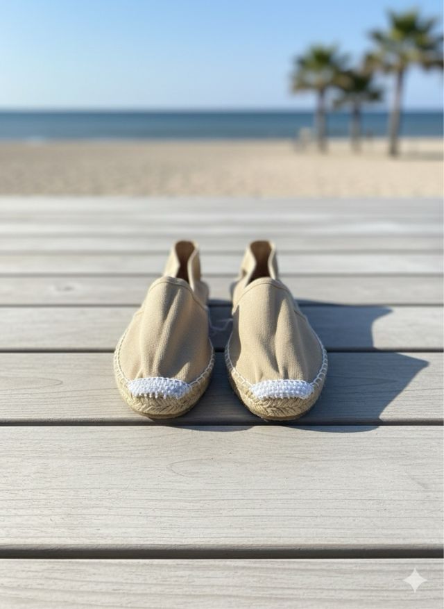 Alpargatas Clásicas Planas Lona Beige