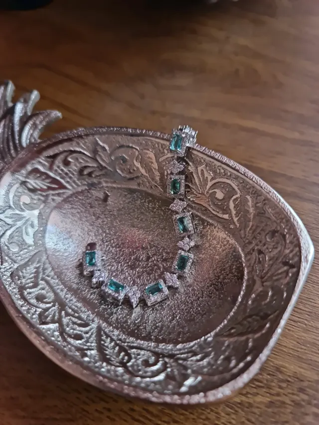 Pulsera eslabones con piedra turmalina de paraiba