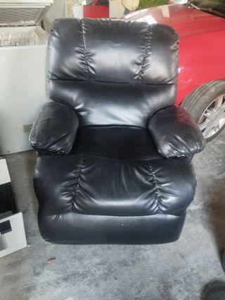 Sillón relax piel sintética negro