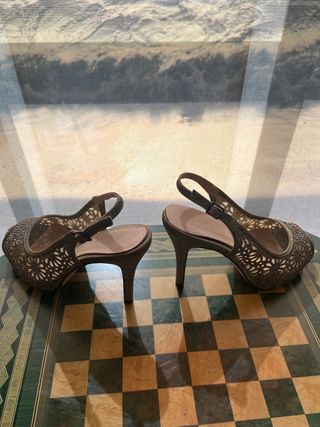 Zapatos de fiesta dorados/plateados talla 39