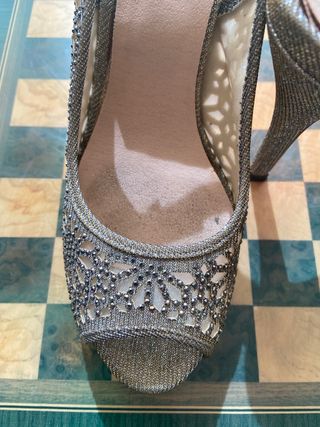 Zapatos de fiesta dorados/plateados talla 39