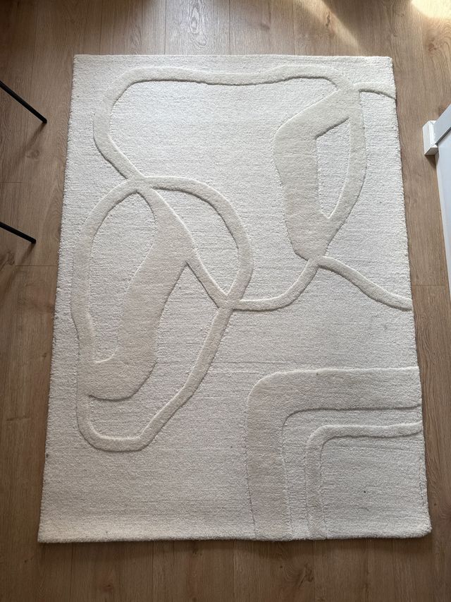 Tappeto in lana goffrata