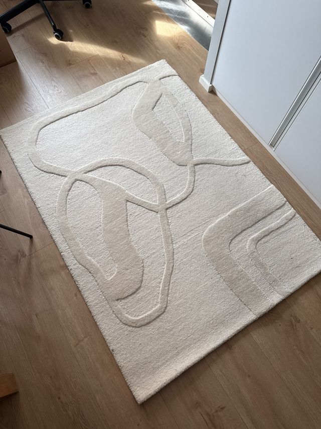 Tappeto in lana goffrata