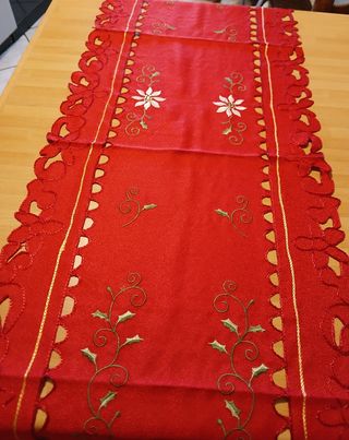 Centrotavola Rettangolare Natalizio Rosso