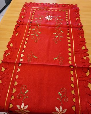 Centrotavola Rettangolare Natalizio Rosso