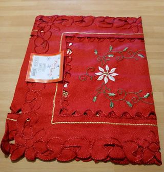 Centrotavola Rettangolare Natalizio Rosso