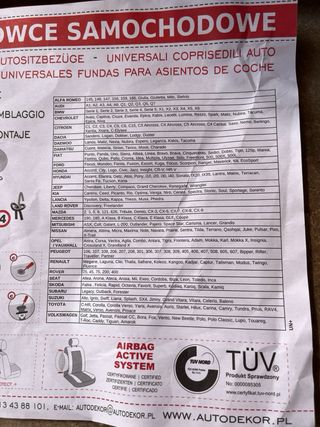 Fundas asientos del Coche en cuero sintético 