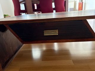 Mesa de centro madera 130x70 con 2 cajones