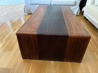 Mesa de centro madera 130x70 con 2 cajones