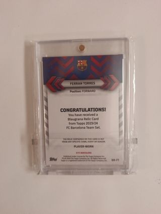 Panini Ferran Torres Camiseta usada jugador