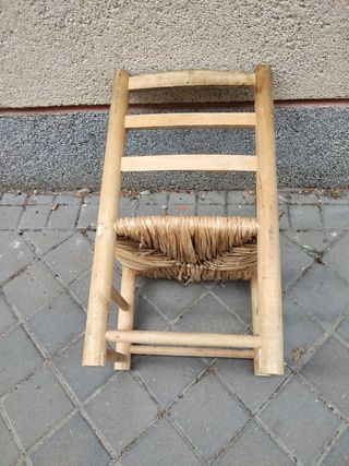 Poltrona da città rustica vintage in legno di vimini