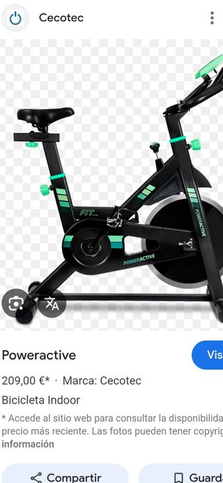 Bicicleta Indoor Cecotec Poweractive