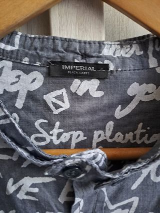 Camicia uomo collo alla coreana Imperial L