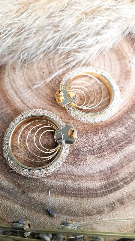 Orecchini pendenti cerchi dorati