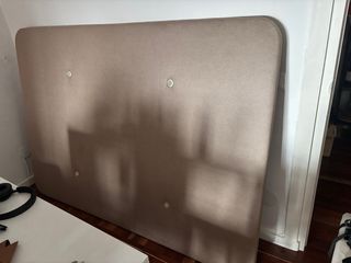 Base tapizada cama 135x190 tela beige