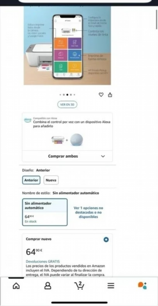 Impresora HP DeskJet 2720e - Blanca