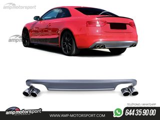 DIFUSOR TRASERO IMPRIMADO CON COLAS DOBLES PARA AUDI A5 8T 2007-2011
