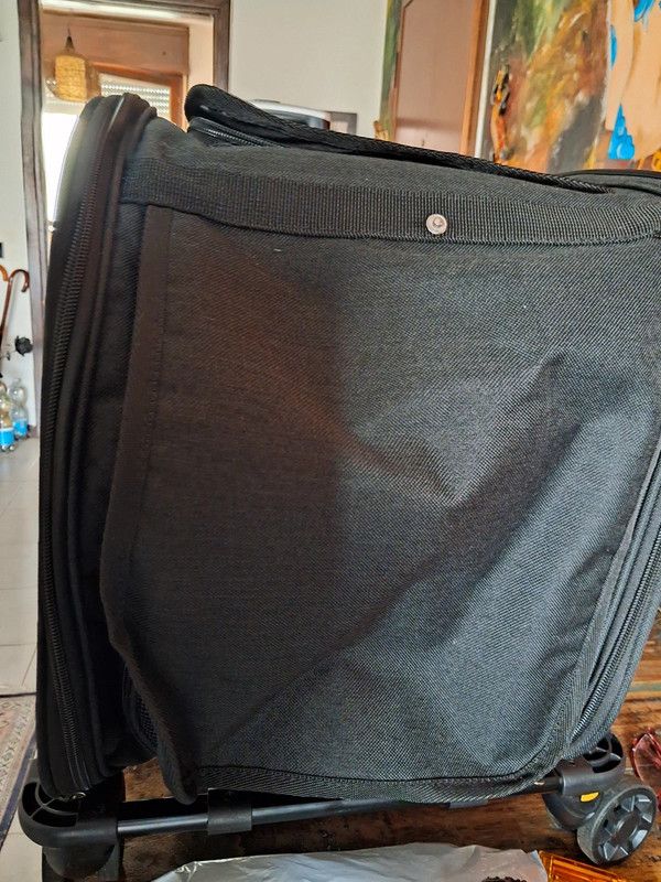 Trasportino troley per animali nero portata 15 kg