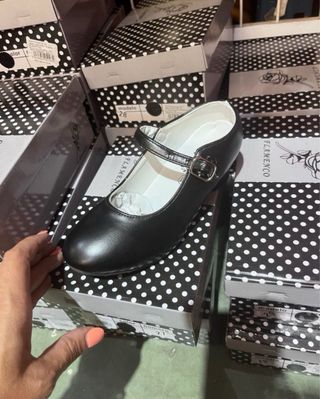 Tacones Flamenca Niña Negros