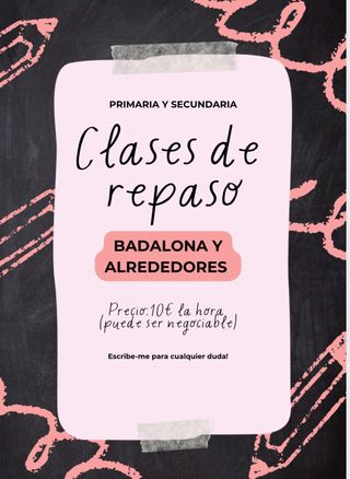 Profesora particular Primaria y Secundaria