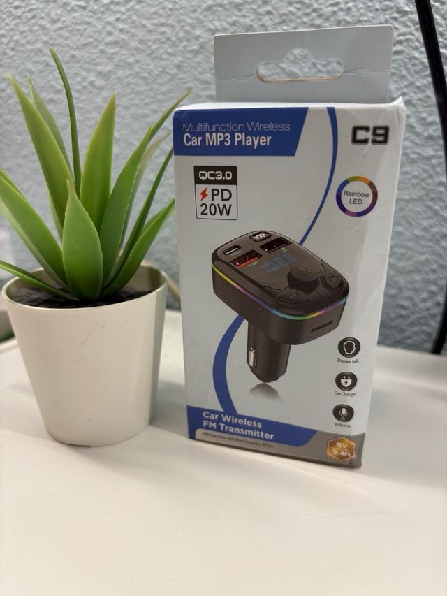 Cargador Coche Bluetooth C9 QC3.0 PD 20W