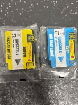 2 Cartuchos HP 933XL Amarillo y Cian