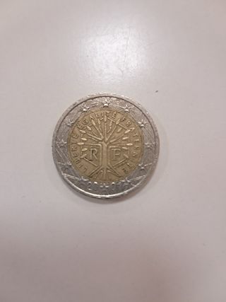 Moneda 2€ Francesa del año 2001 con errores.
