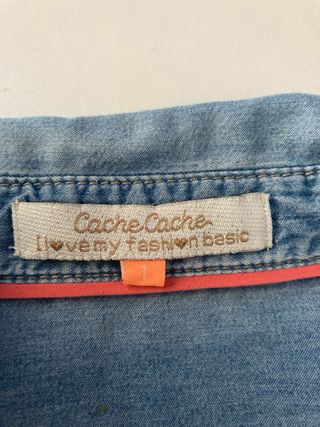 Camisa tejana Cache Cache algodón Talla S
