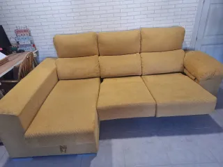 Sofá Chaiselongue 3 Plazas Amarillo