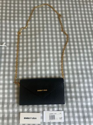 Bimba y Lola Bolso Piel Negro Nuevo