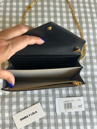 Bimba y Lola Bolso Piel Negro Nuevo