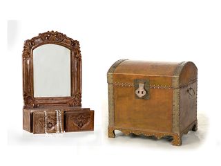Conjunto Tocador y Baúl Vintage