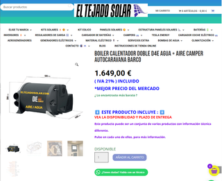 Boiler Calentador doble D4E Agua + Aire Camper 