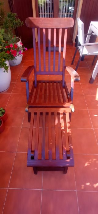 2 lettini in legno di teak