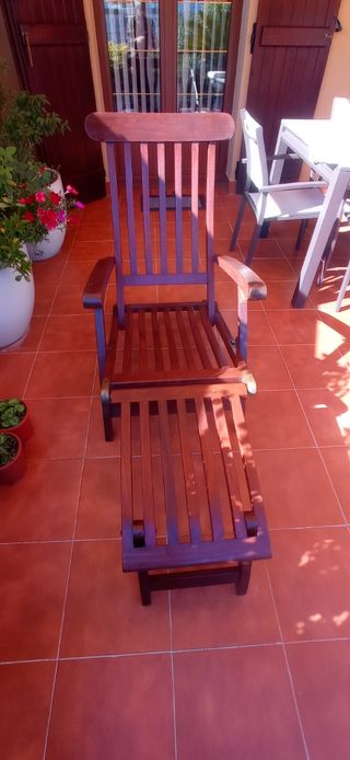 2 lettini in legno di teak