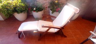 2 lettini in legno di teak
