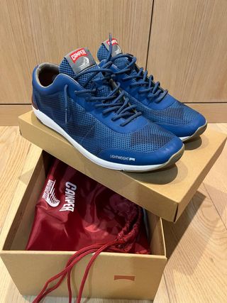 Sneakers Camper Hombre Azul Tejido