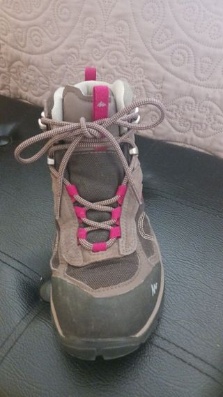 Botas de montaña Quechua mujer marrones y rosas