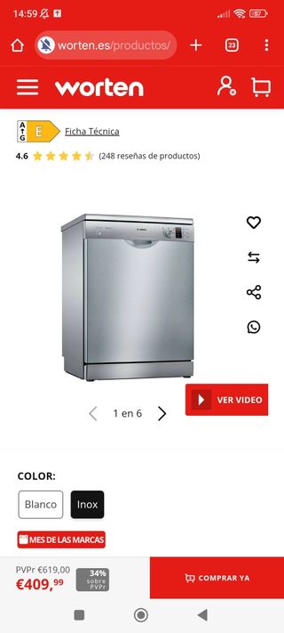 Lavavajillas nuevo sin abrir  venta solo en person