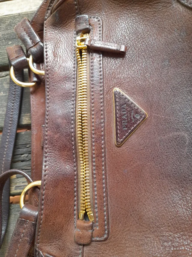 Bolso Prada original Cuero Marrón original 3000eu