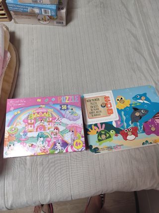 2 Puzzles Infantiles: Unicornios y Animales Marino