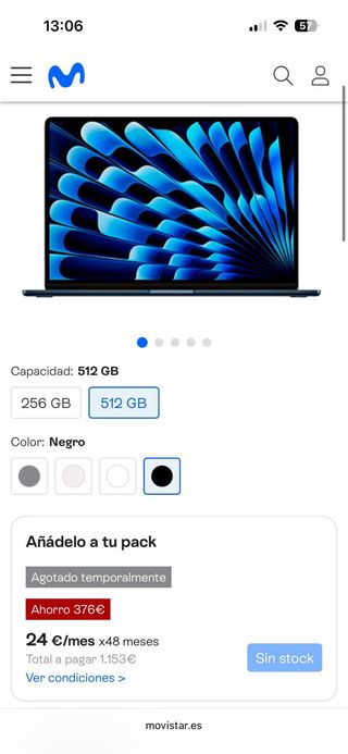 MacBook Air 13 M3 Plata/Gris Espacial 512gb (2024)