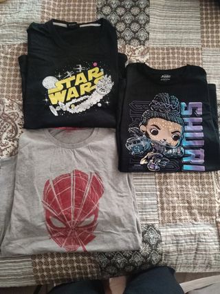 Pack 3 Camisetas Manga Corta Anime