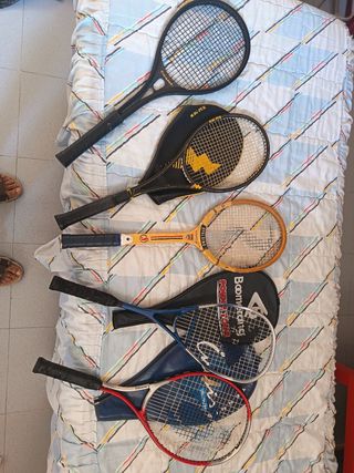 Lote de 4 raquetas de tenis