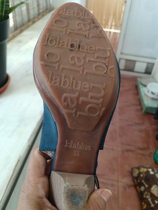 Zapatos de tacón azul