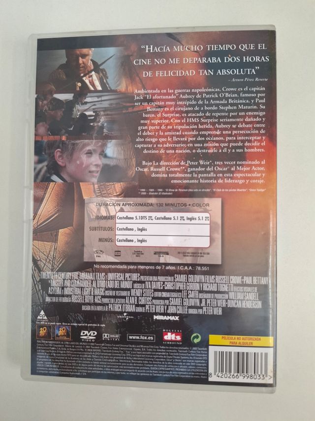 DVD Master & Commander: Al Otro Lado Del Mundo