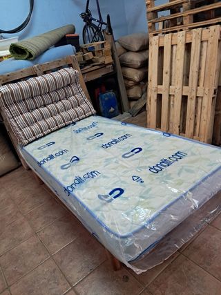 Cama 1.05 con colchón y cabecero