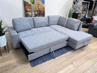 Sofá Cama Gris Tela
