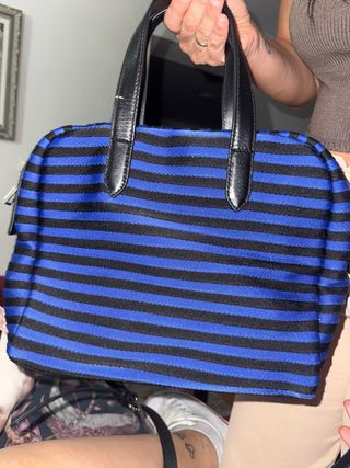 Bolso bimba y Lola rayas azul y negro